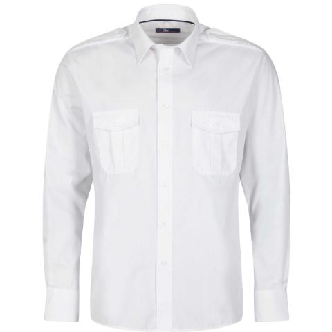 White Bergen Pilot Shirt L/S