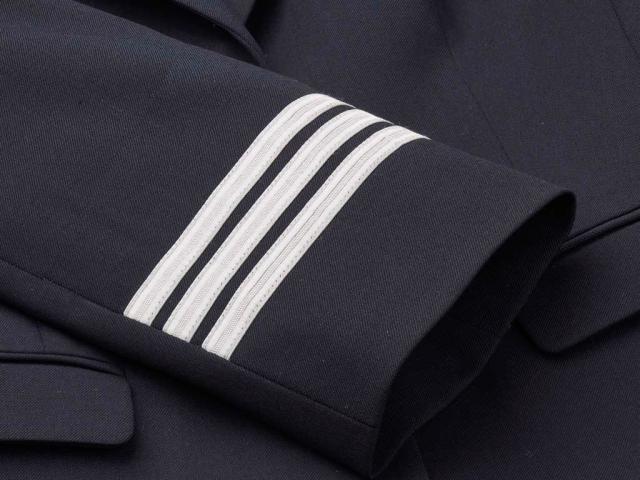 Three silver stripes on jacket