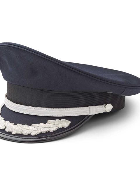 Navy Paris Pilot Cap w. Silver Trim