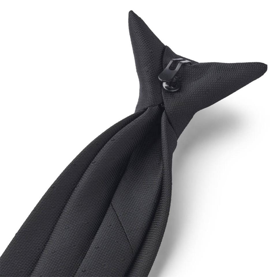 Back of black Dallas Clip-on tie